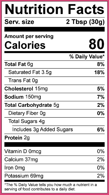 Costco cranberry jalapeno dip nutritional fact